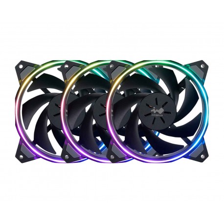 Ventilador Inwin Asl120 color Negro Argb de 120 mm Sirius Loop Kit 3x1