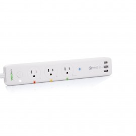 Toma Corriente Inteligente VOCOlinc pm2 Carga Rápida con 3 Tomas y 2 Puertos USB WI-FI color Blanco