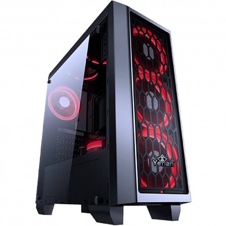 Gabinete Yeyian Gaming Blade Serie 2101 Ynh-b2101 color Negro/Rojo