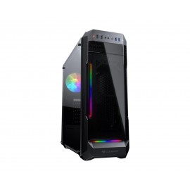 Gabinete Cougar Mx331-t Stuning Argb Atx S/fuente Cristal 385nc20.0003 color Negro