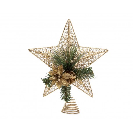 Estrella para Árbol Navideño Star Dorado (1 Pieza)