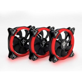 Ventilador Gamer Yeyian Led color Rojo Yct-050720r Typhoon, 120mm 3pzas