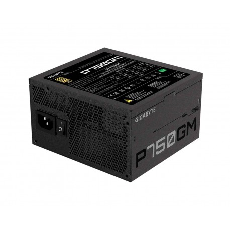 Fuente de Poder Gigabyte Gp-p750gm color Negro P750gm 750 W Gold Full Modular