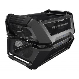 Gabinete Dual Cougar Gemini X color Negro de Aluminio y Cristal Templado