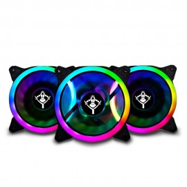 Kit 3 Ventiladores Argb Yeyian Typhoon Ycf-3rgb-01