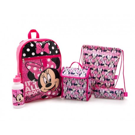 Set de Mochilas Disney Minnie Mouse Rosa