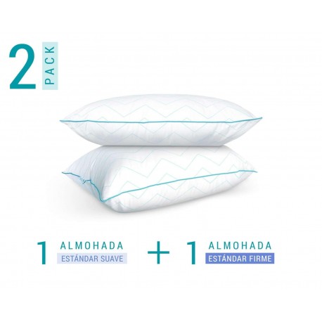 Almohada Sognare Fussion Estándar Suave/Firme 2 Piezas