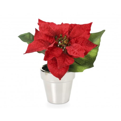 Maceta Navideña Poinsettia Pot 1 Pieza