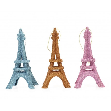 Esferas Navideñas Eiffel 1 (3 Piezas)