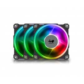 Ventilador Inwin Jupiter Aj120 3x120mm color Negro Argb Iw-fn-aj120-3pk 1800rpm 35dba