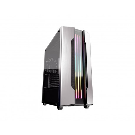 Gabinete Cougar Gemini 385bmb0.0002 color Plateado S Silver Argb Eatx S/Fuente Cristal