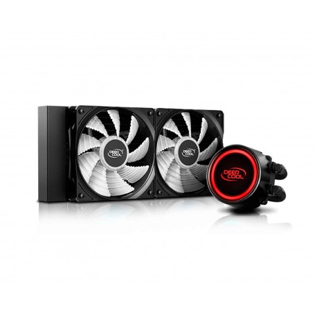 Sistema de Enfriamiento Deepcool Gammax L240 V2 RGB 2x120mm 500/1800rpm Intel Amd color Negro