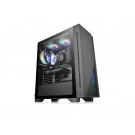 Gabinete Thermaltake H330 Tg Atx Cristal color Negro