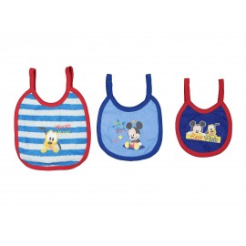 Baberos marca Disney Mickey Mouse para Bebé Niño (3 Piezas)