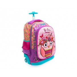 Mochila con Ruedas Chenson Happy Girl Morada