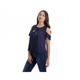 Blusa Azul con Collar Refill