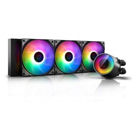 Sistema de Enfriamiento Deepcool Castle 360 color Negro RGB Cpu Amd Intel